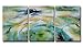 ARTLAND Modern 100% Hand Painted Framed Wall Art Abstract Bright Color Tone 3-Piece Abstract Oil Painting on Canvas Ready to Hang for Living Room for Wall Decor Home Decoration 24x48 inches