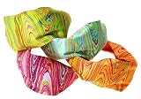 L. Erickson USA Scarf Headband - Bucol Sugar 100% Silk Print