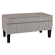 Houndstooth Upholstered Storage Bench