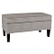 Houndstooth Upholstered Storage Bench