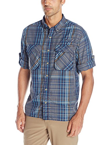 ExOfficio Men's Air Strip Macro Plaid Long Sleeve Shirt