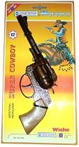 Lone Star - 25cm Metal Western Revolver - Super Cowboy 12 shot cap gun PLUS 8 reels (1 card - 96 shots) of 12 shot caps