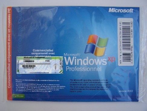 Windows XP Pro SP1 OEM - 1 poste (Licence et support)