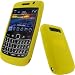iGadgitz Yellow Silicone Skin Case Cover for BlackBerry New Bold 9700 + Screen Protector
