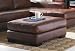 Contemporary Brown 100% Leather Ottoman