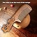 Xuanli Wood Combs Natural Green Sandalwood Combs Handmade Combs For Hair No Static M002