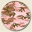 Pink Camouflage Auto Coaster - Coaster for Your Car, Single