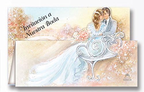 Spanish Wedding Invitation Four Color Part Processing. Packages of 100