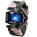 FANMIS Military Cool LED Display Colorful Light Digital Hunter Camo Silicone Sport Stealth Fighter Style Watch