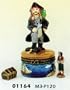 Porcelain Hinged Boxes Pirate of the Carribean Captain Jack Sparrow Keepsake Trinket Box