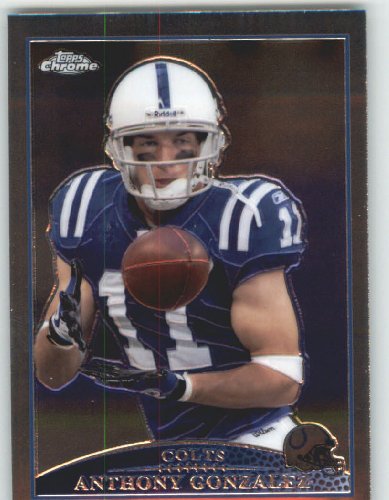 2009 Topps Chrome Football Card # 95 Anthony Gonzalez Indianapolis Colts Mint Condition - Shipped In Protective ScrewDown Display Case!