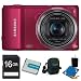 Samsung WB250F Smart Wi-Fi Digital Camera (Red)Premium kit with a 16GB card, Lithium ion battery, Digpro case and a cleaning kit.