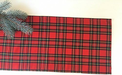 Royal Stewart tartan Christmas table runner Made of lightweight fabric