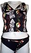 Anne Cole Locker Tankini Black Swimsuit Set