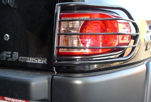 2007 2008 2009 2010 2011 2012 2013 Toyota Fj Cruiser Black Powder Coated Tail Light Guards - Full Set