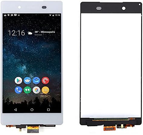For Sony Xperia Z3 Plus LCD Screen Replacement White+Adhesive,For Sony Health(TM)LCD Display Touch Digitizer Screen Replacement Assembly for Sony Z4 E6533 E6603 E6553 and Z3 L55T Z3 Plus 5.2''inch