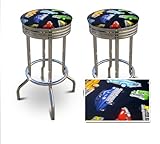 2 24" Old Vintage Car Hotrod Specialty / Custom Barstools Set