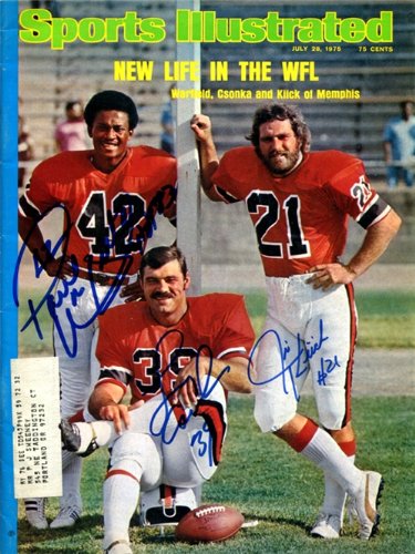 Paul Warfield, Larry Csonka & Jim Kiick Autographed/Hand Signed Sports Illustrated Magazine - July 2