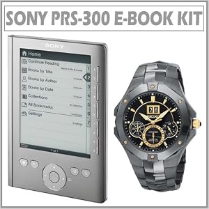 Sony PRS-300SC Digital Reader Pocket Edition in Silver w/ Seiko SNP017 Men's Coutura Kinetic Perpetual Watch