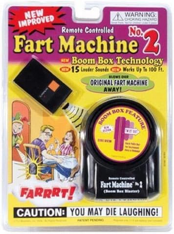 Gag Toys & Practical Jokes Fart Machine # 2 - NEW VERSION with remote + 1 Million Bill Bonus - Novelty & Gag Toys