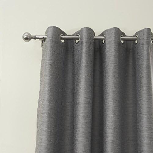 twopages Modern Grey Solid Grommet Top Blackout Curtain 50Wx96"L (One Panel) Multi Size Available Custom