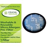 Crucial Vacuum Brand Dyson DC-17 Long Life Washable & Reusable Pre-Filter, Replaces Dyson Part # 911236-01