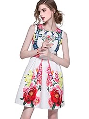 A-line Floral Print Tank Cocktail Short Bodycon Dress/Evening Dress/Homecoming Dress/Party Dress/Wedding Dress 