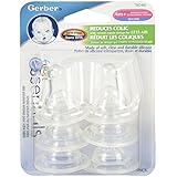 Gerber First Essential Silicone BPA Free Nipples, Medium Flow, 6 Pack (Discontinued by Manufacturer)