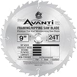 Freud TK205 9-Inch 24 Tooth ATB Thin Kerf Ripping Saw Blade with 5/8-Inch Arbor