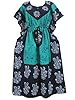 Kaftan Caftans Batik Printed Blue Lounger Wear Womans Dress One Size