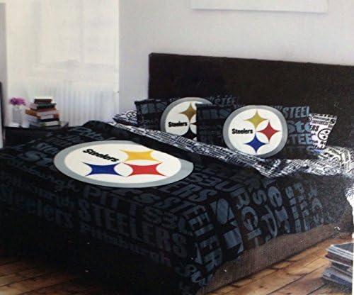 Pittsburgh Steelers Full Size Bed Bedding Set 5 Piece Comforter, Sheets, Pillow Cases NFL Licensed