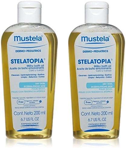 Baby Gift Promotion Dermo-pediatrics Stelatopia Milky Bath Oil 6.7 Fl.oz - 2 Pack