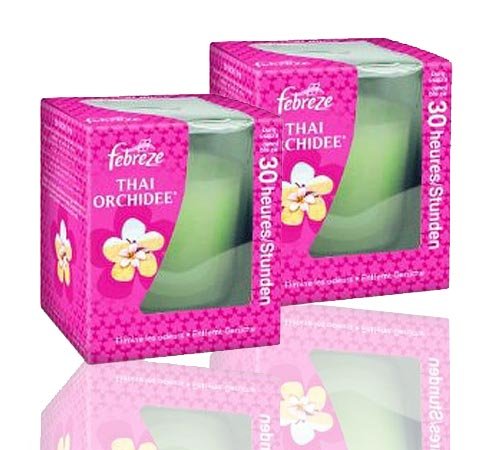 2x Febreze Duftkerze / Thai Orchidee