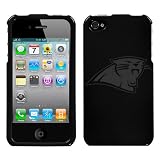 iPhone 4 Etched Carolina Panthers Black Snap on Hard Cover