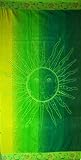 Egyptian Cotton Jacquard Oversized Beach Towel, Green Sun