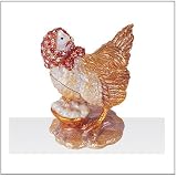 Jewelry Trinket Box with Crystal - Hen with Eggs
