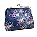 Toraway Wallet, Vintage Womens Froral Wallet Card Holder Coin Purse Clutch Handbag Dark Blue