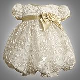 Bonnie Jean Baby/NEWBORN 3M-9M 2-Piece METALLIC-GOLD IVORY BONAZ RIBBON BUBBLE SKIRT Special Occasion Flower Girl Holiday Party Dress