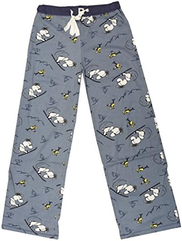 Snoopy and Woodstock Go Skiing Pajama Bottoms (Small)