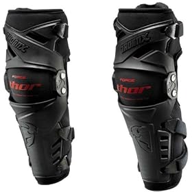 THOR MOTOCROSS FORCE KNEEGUARDS - NEW (LARGE / X-LARGE, BLACK)