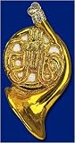 Old World Christmas French Horn Glass Ornament #38015