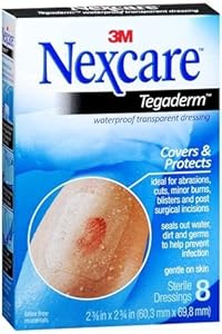 Nexcare Tegaderm Waterproof Transparent Dressing, 2-3/8 Inches X 2-3/4 Inches, 8 Count