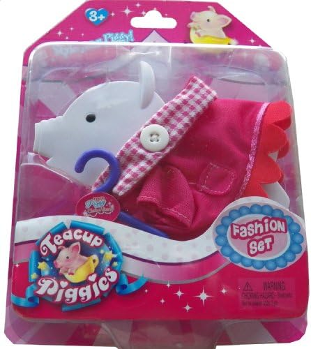 Hot Pink Coat with a White Buttoned Plaid Collar - Teacup Piggies Fashion Set