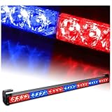 Nilight&reg; 31.5" Emergency Warning Traffic Advisor Vehicle Strobe Light Bar - Red & Blue