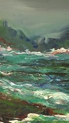 Breaking the Waves, Oil Painting By Dick Crispo