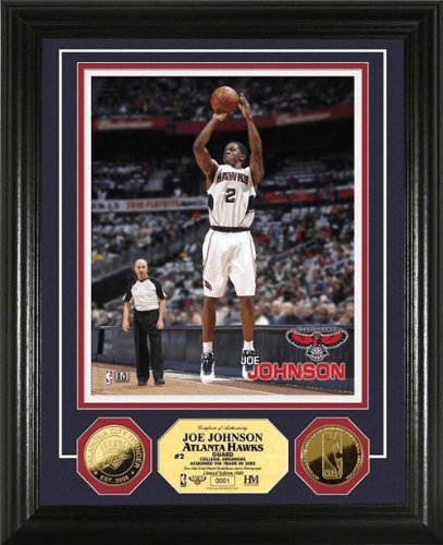 Joe Johnson Framed 24KT Gold Coin Photo Mint