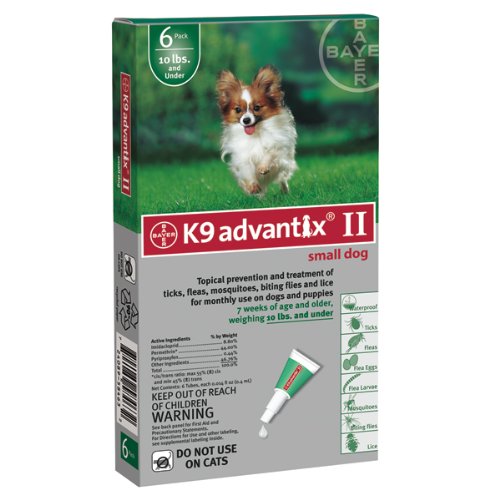 K9 Advantix II for Dogs 10 lbs and Under - 6 count