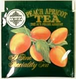 Mlesna Brand Peach Apricot Flavored Tea Gourmet Individually Wrapped Tea Bags (Pack of 25 Bags)