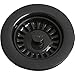Elkay LKS35BK Drain with Removable Basket Strainer and Rubber Stopper, Black