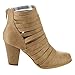 Mi Im Urban-04 Women's Rear Zipper Cut Out Strappy Stacked Chunky Ankle Booties